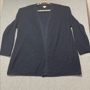 J. Jill Deep Blue Open Front Cardigan